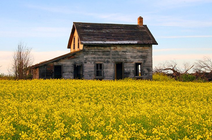 沿着横贯加拿大公路废弃的农舍