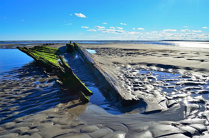 希金斯海滩上古老的沉船