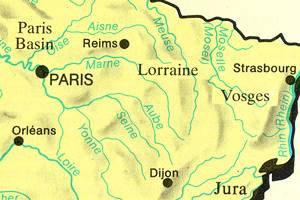 法国的盆地、山脉和河流