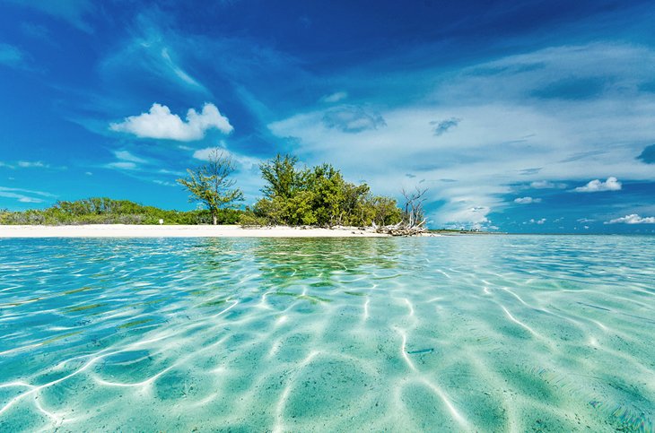 巴哈马比米尼清澈的海水