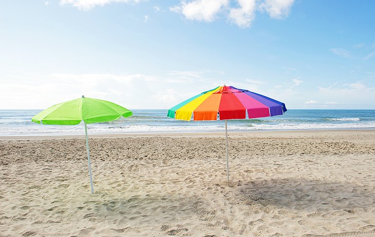 翡翠岛上的沙滩伞