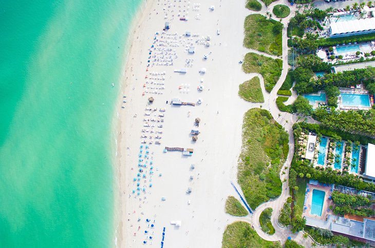 迈阿密南海滩鸟瞰图