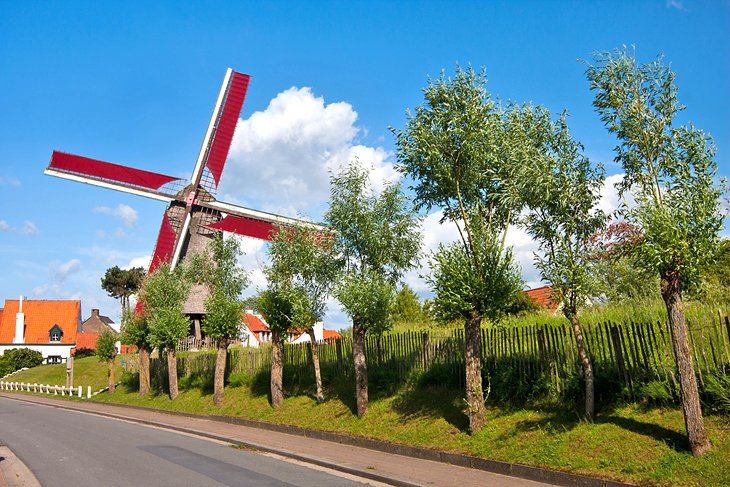 风车在Knokke,比利时