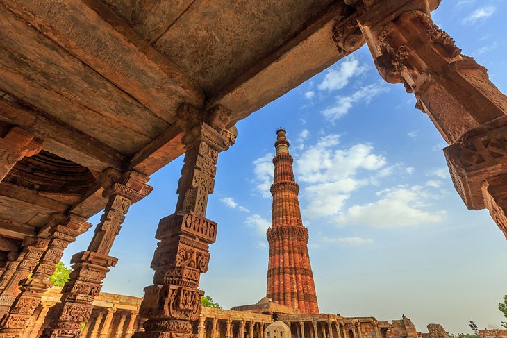 Qutub Minar在新德里报道