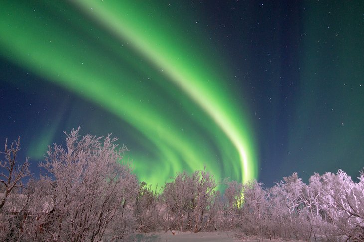 瑞典阿比斯科的北极光