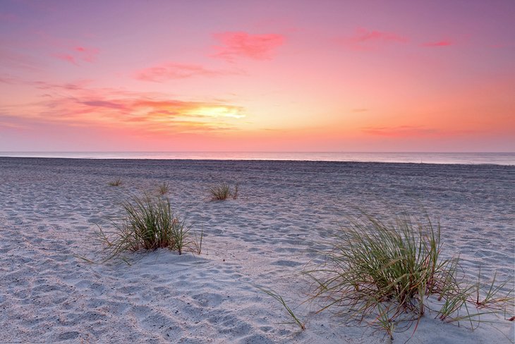 在Fernandina海滩的日落,阿米莉亚岛
