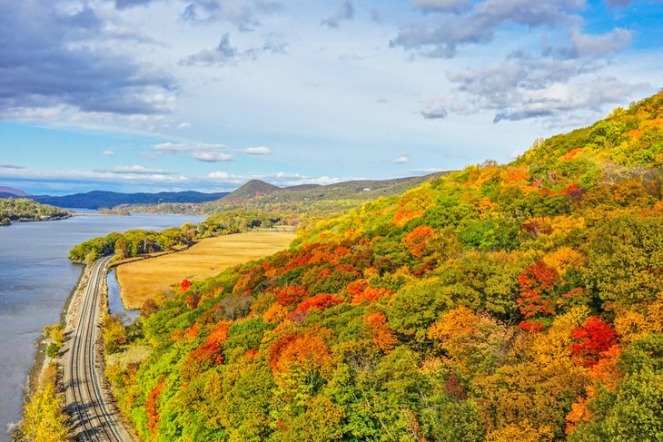 秋天的颜色在哈德逊高地国家公园