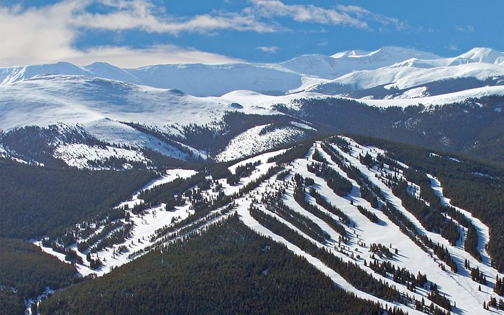 库珀滑雪区的鸟瞰图