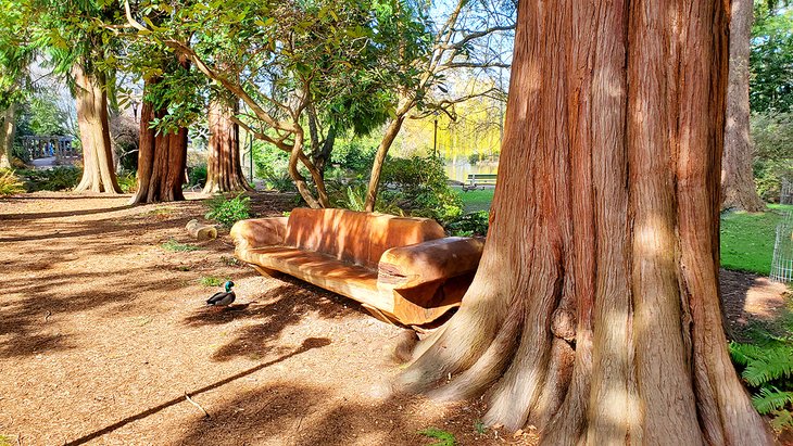 板凳和树木在笔架山公园