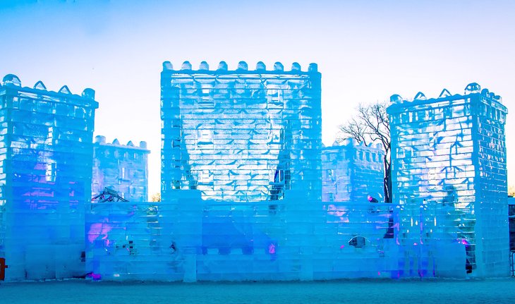 冰在狂欢节de魁北克城堡