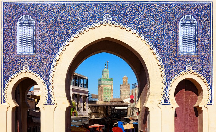 蓝色的门在菲斯,摩洛哥