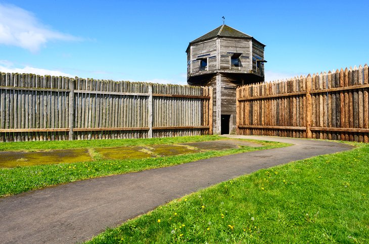 温哥华堡国家历史遗址的瞭望塔