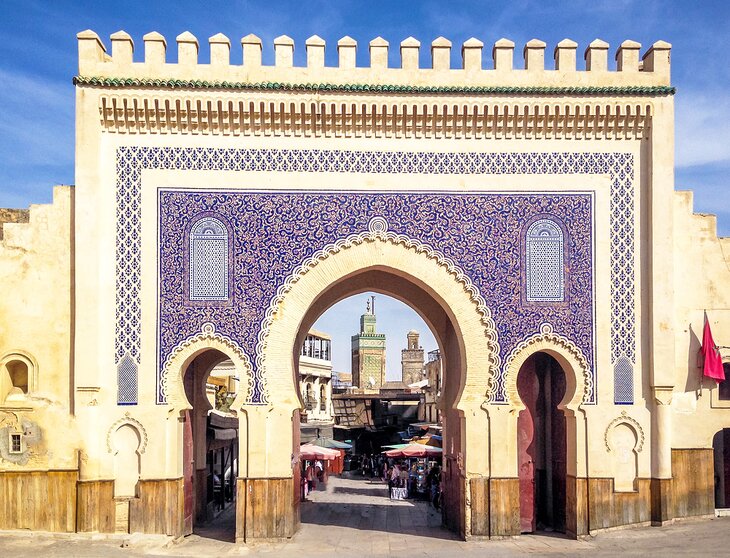 摩洛哥非斯的Bab Bou Jeloud门