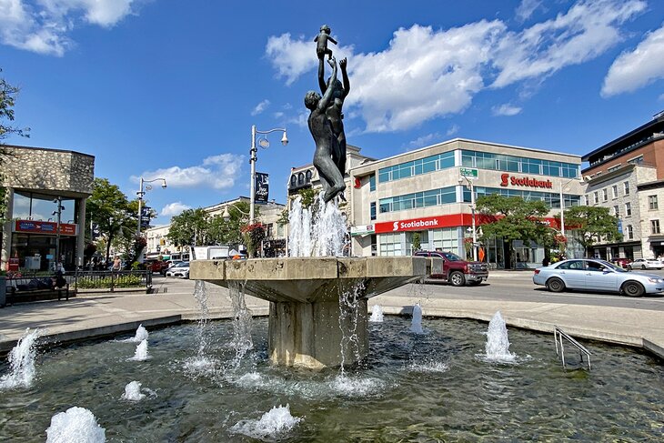 喷泉在圭尔夫市中心