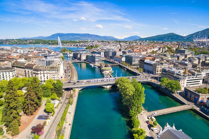 瑞士日内瓦鸟瞰图